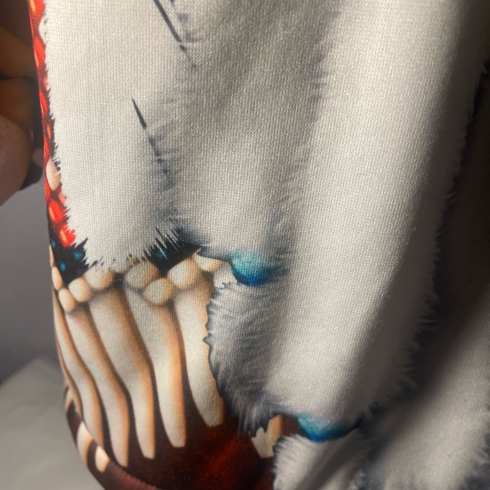 Colorful Feather Pattern Jacket - Picture 6 of 9